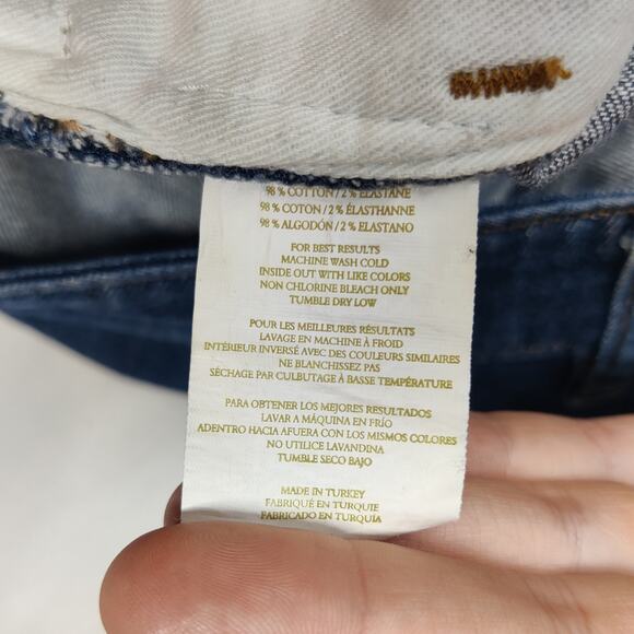 Peter Miller Vintage Wash Straight Leg Jeans Dark Blue Stretch 33x33 Tailored - Picture 8 of 11